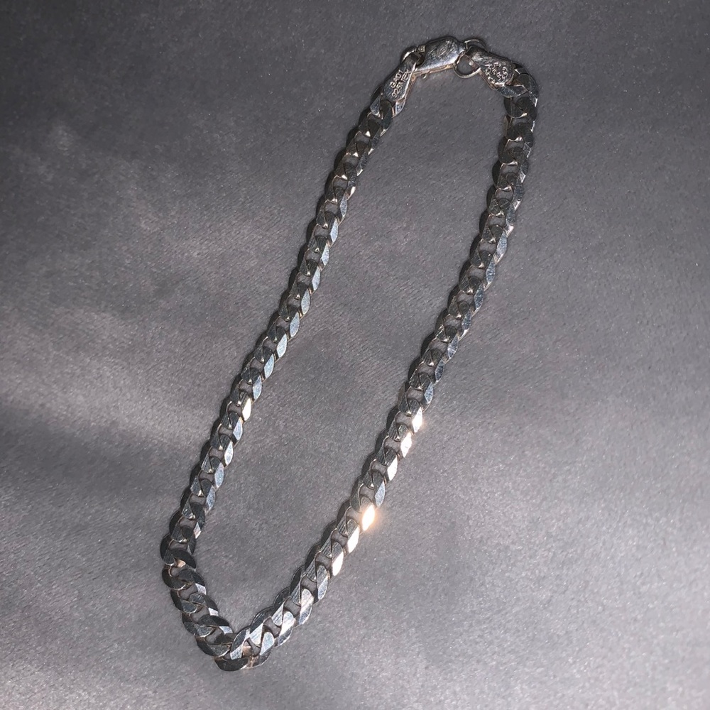 925 silver cuban link bracelet